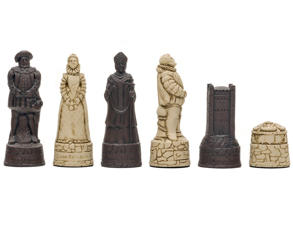 Berkeley Chess engelske rødbrune skakbrikker