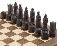 Berkeley Chess engelske rødbrune skakbrikker
