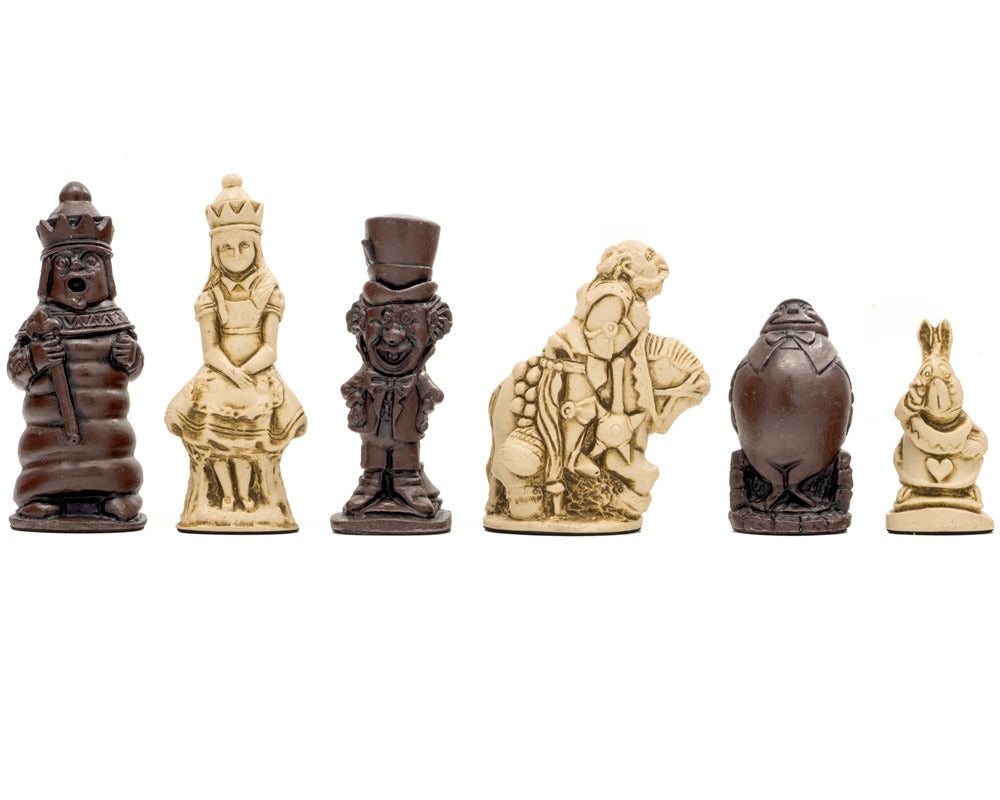 Berkeley Chess Alice i Eventyrland Rustrøde Skakbrikker