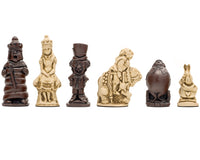 Berkeley Chess Alice i Eventyrland Rustrøde Skakbrikker
