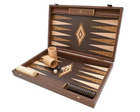 Manopoulos Wenge og Walnut Burl Backgammon-sæt