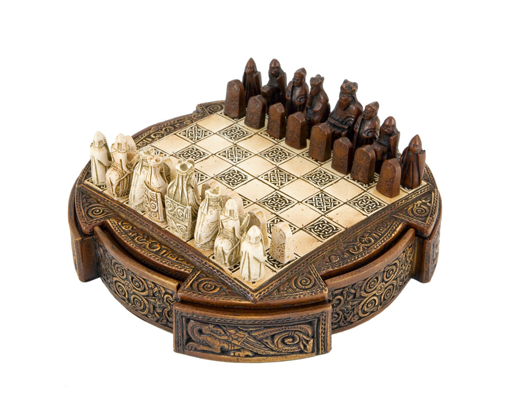 Isle of Lewis kompakt keltisk skaksæt 22,9 cm