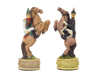 Napoleon vs. russerne — håndmalede, tematiske Skakbrikker fra Italfama