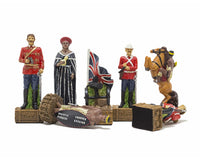 Briterne vs. Zulus – håndmalede tematiske skakbrikker fra Italfama
