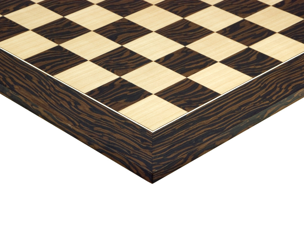 55 cm Tiger Ebony- og ahorn Deluxe Skakbræt