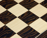 55 cm Tiger Ebony- og ahorn Deluxe Skakbræt