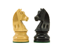Down Head-springer, eboniseret Staunton-skakbrik - 8,3 cm