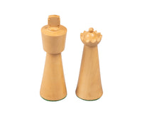Art Deco-eboniserede skakbrikker i buksbom – 8,9 cm
