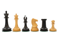 Harrwitz-serien Eboniserede Skakbrikker - 8,9 cm