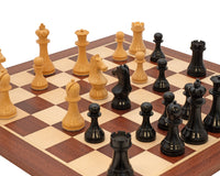 World Chess Championship-skaksæt, skakur og opbevaringsæske i træ til skakbrikker