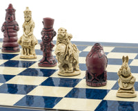 Berkeley Chess Alice in Wonderland Cardinal Blue Skaksæt