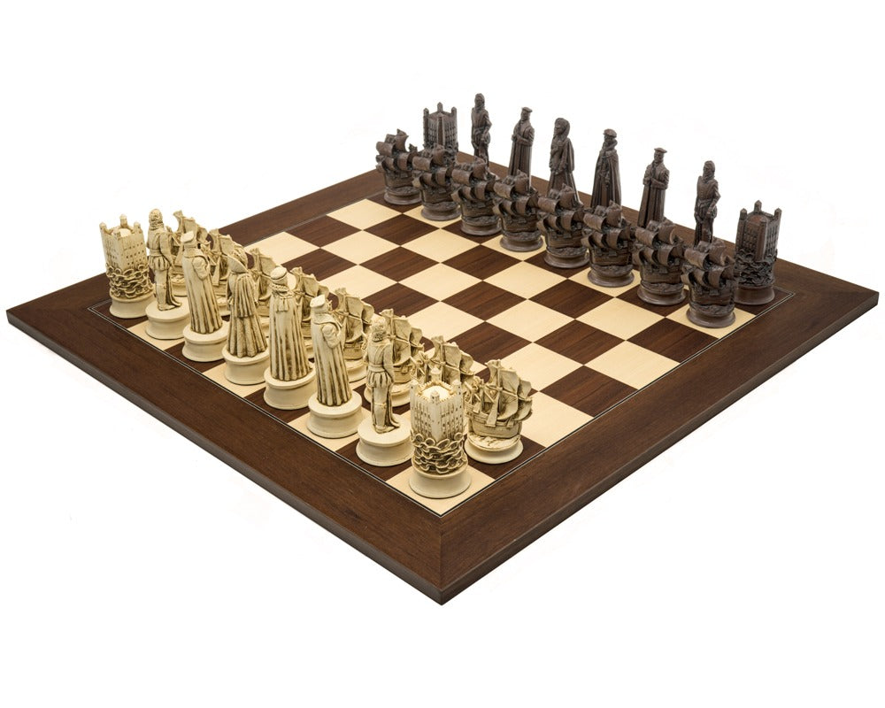 Berkeley Chess Elizabethan Grand Skaksæt i Russet og Palisander