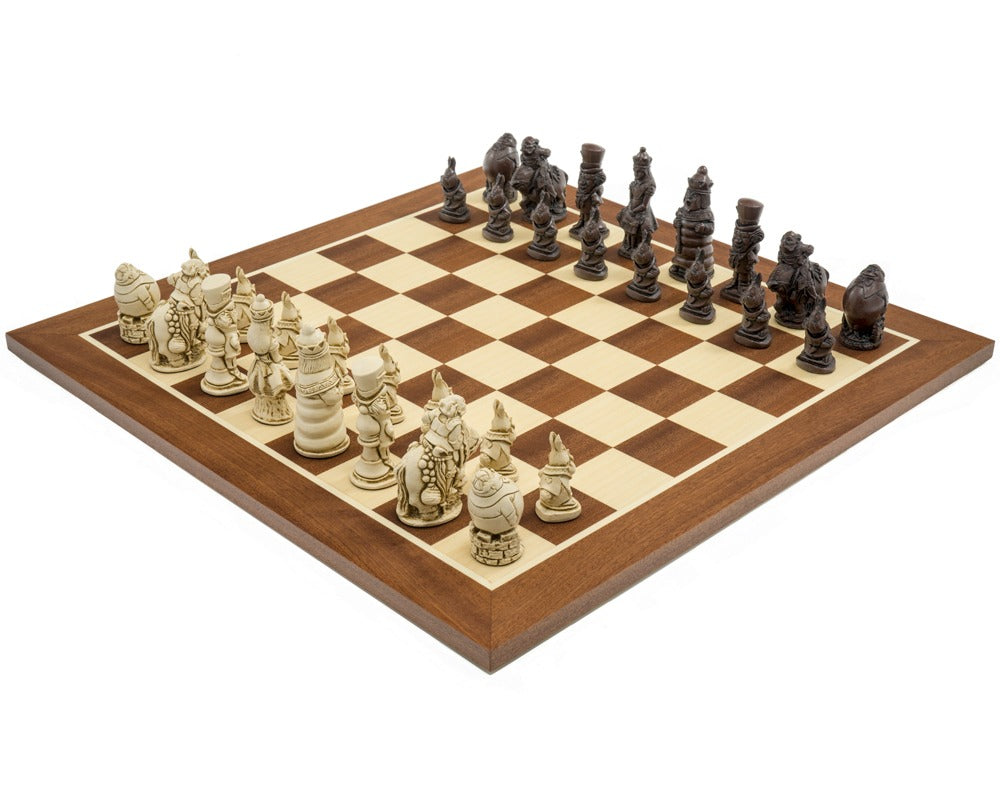 Berkeley Chess Alice in Wonderland Russet & Mahogany Skaksæt