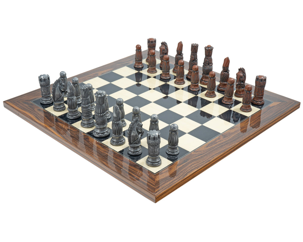 Berkeley Chess Victoriansk metal- og palisander-skaksæt