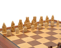Regency Chess Isle of Lewis og mahogniindrammet kabinet Luksus Skaksæt