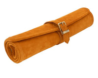 Manopoulos ruskind roll-up rejse-backgammon-sæt - kanel
