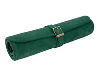 Manopoulos ruskind roll-up rejse-backgammon-sæt - grøn