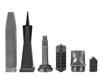Skyline Premium metal-skakbrikker – San Francisco-udgave