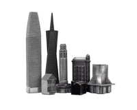 Skyline Premium metal-skakbrikker – San Francisco-udgave